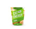 Зелено-оранжевая баночка cat enerdgy pro, рыба с питанием  для кошек